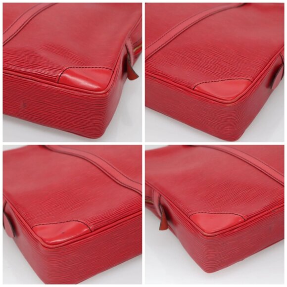 LOUIS VUITTON Epi Porte Documents Voyage Business Bag Red M54477 LV Auth 125781 - Picture 14 of 16